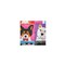 Wrapables Medium Foldable Tote Nylon Reusable Grocery Bag (Set of 2), Cute Dogs